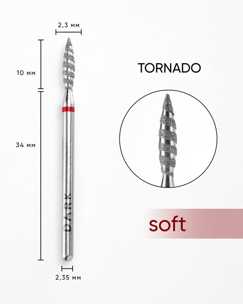 Freza DARK Tornado 2.3x10 mm (Czerwona)